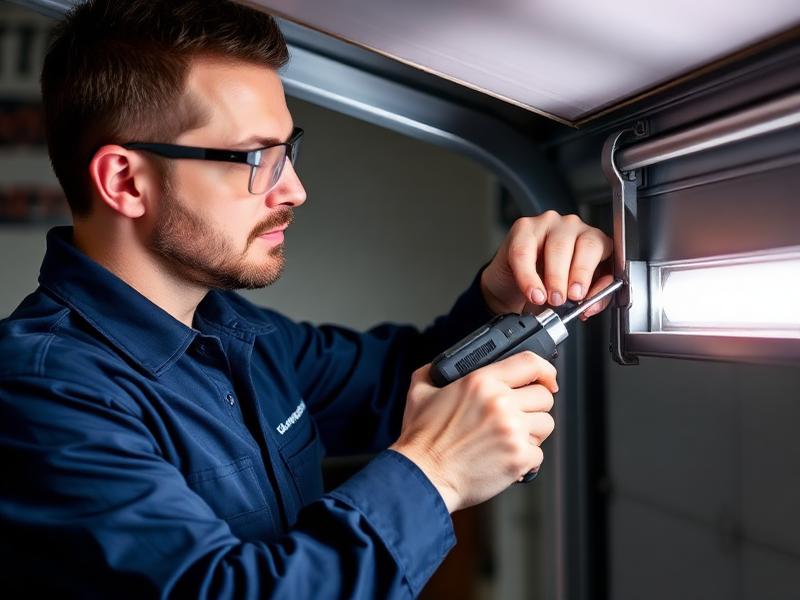 Warner Garage Doors professional technician performing garage door repair